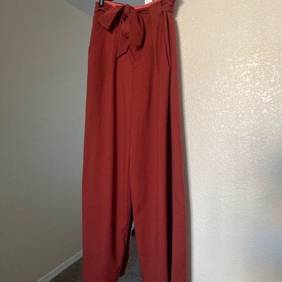 Anthropologie Elevenses Wide Leg Tie Pant - Picture 4 of 5